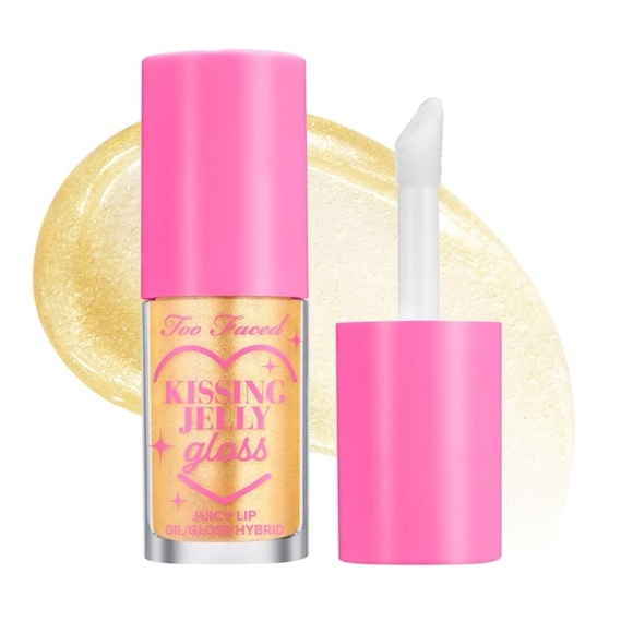 NEW IN BOX Too Faced Kissing Jelly Gloss Hybrid (oil & gloss)~ Pina Colada - Picture 1 of 11